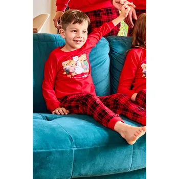 Cornette Dětské chlapecké pyžamo 593/171 Winter 86-128 Červená 122-128