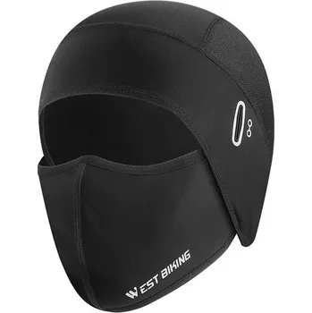 Pokrývka hlavy WEST BIKING Chladicí čepice z hedvábí ČERNÁ