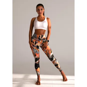 Dámské legíny KFIT Legíny KFIT® Camo Burst ČERNÁ