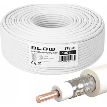 Anténní kabel ANTÉNNÍ KOAXIÁLNÍ KABEL RG6 TV SAT VENKOVNÍ S F KONEKTOREM HD 4K