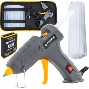 Tavná pistole Powermat Tavná lepící pistole 60 W | pro tyče 7 mm | pouzdro + 10 tyčí