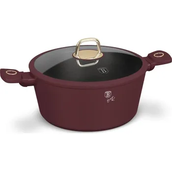 Hrnec BERLINGERHAUS Kastrol s titanovým povrchem a poklicí 28 cm Leonardo Collection BH-8042