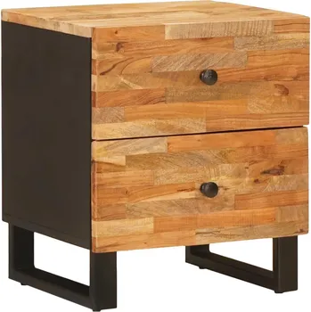 Noční stolek vidaXL Noční skříňka Hnědá 40 x 33 x 46 cm Masivní mangové dřevo [4018294]