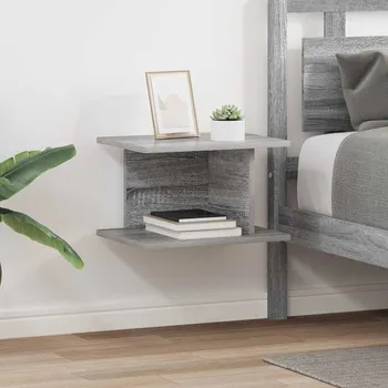 Noční stolek vidaXL Noční stolek 2 pcs Šedá Sonoma 40 x 30 x 25 cm kompozitní dřevo [891179]