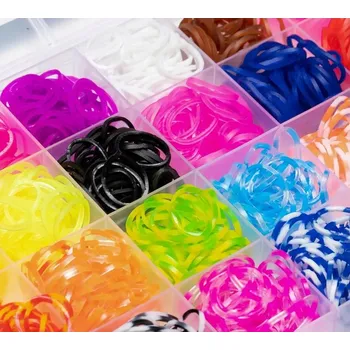 kreativní sada SADA GUMIČEK GUMIČKY NA VÝROBU NÁRAMKŮ KREATIVNÍ PEVNÉ XXL BAREVNÉ