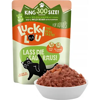 Krmivo pro kočku Lucky Lou Lifestage Adult Hovězí a zvěřina kapsička 300g