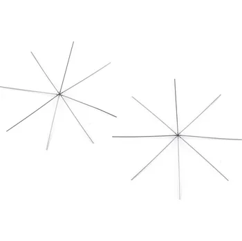 Vánoční dekorace Vánoční hvězda / vločka drátěný základ na korálkování Ø10,5 cm, 12,5 cm, 13,5 cm, velké, 2 (Ø12,5 cm) platina