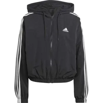 Dámské oblečení Dámská větrovka adidas ESSENTIALS 3-STRIPES WOVEN WINDBREAKER L Černá, Bílá