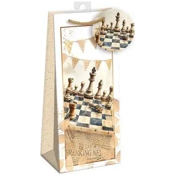 Dárková taška ARGUS Dárková papírová taška na koňak (13 x 29.5 cm) 07770807h