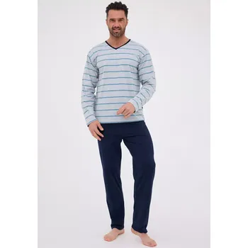 Pyžamo Cornette Various 139/44 long/r S-2XL pánské šedá XXL