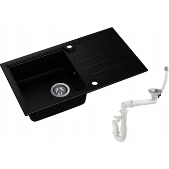 Granitový dřez Jednodřez granitový Moderno černý