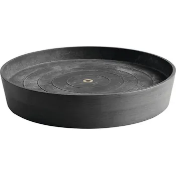 Podmiska pod květináč Ecopots na kolečkách plastová Ø 41,6 cm, výška 9 cm, tmavě šedá