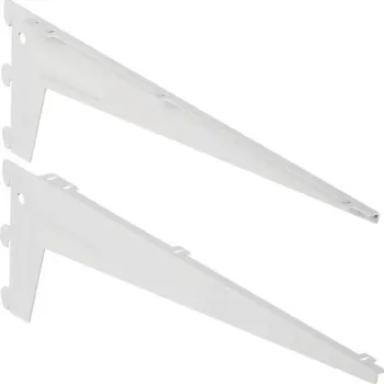 Nábytkové kování Úhlová konzola D 480 mm, bílá, 2 kusy