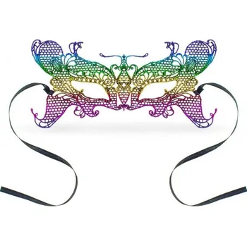 Party dekorace Karnevalová škraboška duhová – motýlí křídla