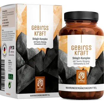 Speciální výživa Naturtreu Horská síla – Shilajit komplex s Taurinem, Ženšenem, Schizandrou a Zinkem, 90 kapslí>