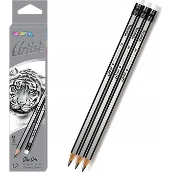 Grafitová tužka Tužka s gumou Colorino HB 1 ks odstíny šedé a stříbrná