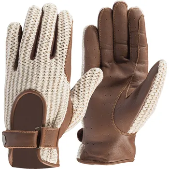 Jezdecké rukavice Horze Jezdecké rukavice Crochet Barva: Hnědá, Velikost: XS