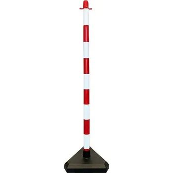 Plotový sloupek Bílo-červený plastový sloupek SCV - výška 110 cm - 81001091