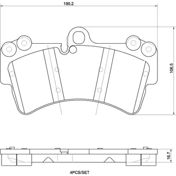 Brzdová destička Sada brzdových destiček, kotoučová brzda BREMBO P 85 065X