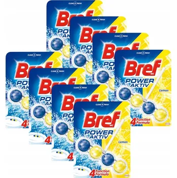 WC čistič Bref Power Activ 50g Závěska do WC Citrus x8
