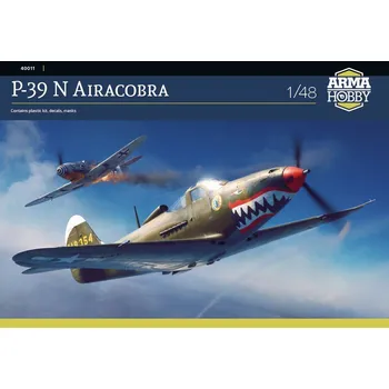 Plastikový model P-39N Airacobra (3x camo) - Arma Hobby 40011