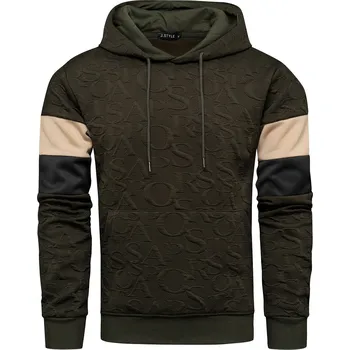 Pánská mikina Pánská mikina s kapucí zelená 3D - M