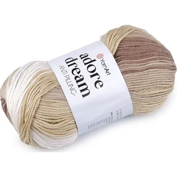 Příze Pletací příze Adore Dream 100 g, barva 1 (1068) béžová