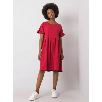 Dámské šaty Šaty RV SK 5576.04 tmavě červená XS