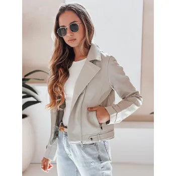 Dámská bunda Dámská bunda kožená DARKGLORY ramones TY4963 Barva: Světle Šedá, Velikost: XL