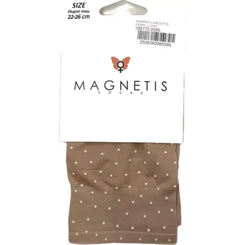 Pánské ponožky Ponožky Magnetis Kropki Lycra 20 den béžovo-hnědá Univerzální