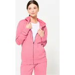 DOMYOS Dámská fitness mikina na zip a s kapucí M RŮŽOVÁ