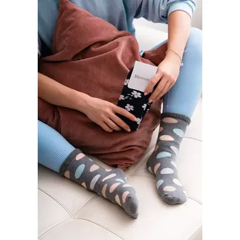 Dámské ponožky Steven Frotte art.123 melanžová šedá/lurex 35-37