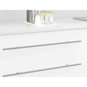 Nábytkové kování vidaXL Madlo na skříň 2 pcs Stříbrná 700 mm Nerezová ocel [864737]