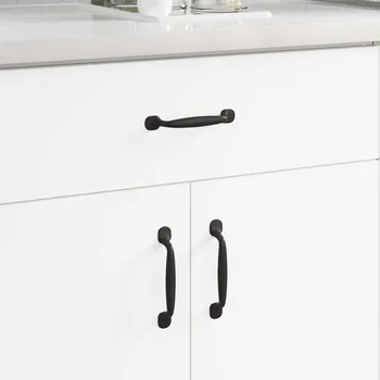 Nábytkové kování vidaXL Nábytkové madlo 2 pcs Černá 130 x 19,4 x 22,3 mm Hliník [864692]