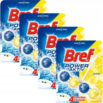 WC čistič Bref Power Activ 50g Závěska do WC Citrus x4
