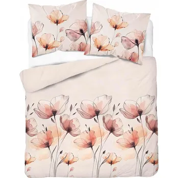 Povlečení Povlečení saténové 220x200 světle růžové s broskvovými květy - Satin Stories