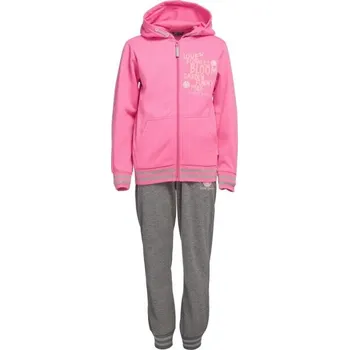 Dívčí tepláková souprava Lewro YAMI 140/146 Šedá, Růžová