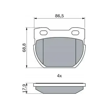 Brzdová destička Brzdové destičky Bosch 0 986 424 606, kotoučové brzdy