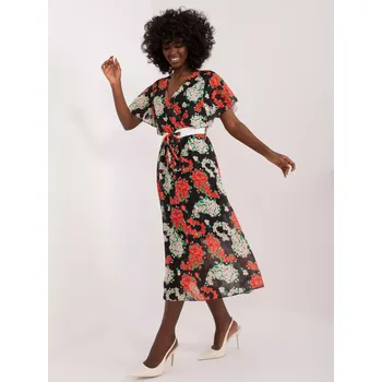 Dámské šaty DHJ SK 17258 šaty.01 černá a červená jedna velikost