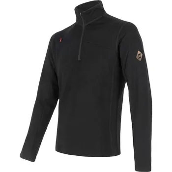 Sensor Merino Upper Krátký Zip černá mikina XXXL + DÁREK + Doprava ZDARMA