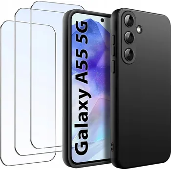 Pouzdro na mobilní telefon Zadní Kryt pro Samsung Galaxy A55 | A55 5G Soft Silicone MATT case černý