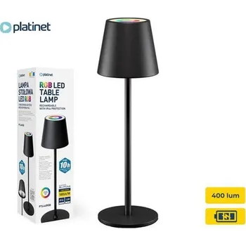 Lampička PLATINET TABLE WATERPROOF IP44 REGULATION RECHARGABLE RGB BLACK