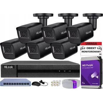 Bezpečnostní kamera SADA PRO DOMÁCÍ MONITORING 6 KAMER 4MPX VENKOVNÍ PoE IP HILOOK HIKVISION