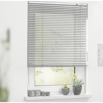 Žaluzie Horizontální žaluzie Alu napínací 80x160 cm stříbrná