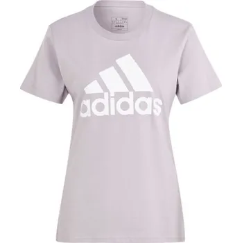 Dámské oblečení Dámské tričko adidas LOUNGEWEAR ESSENTIALS LOGO M Fialová, Bílá