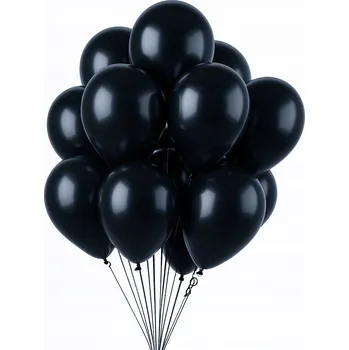 Balónek Sada balónků - latexové černé balónky 30cm 10 Ks