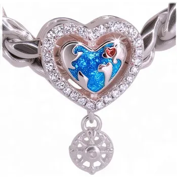 Přívěsek Přívěsek SRDCE CESTOVATELE bílé zlato stříbro 925 cestování