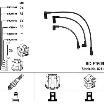 Zapalovací kabel Sada kabelů pro zapalování NGK 8211