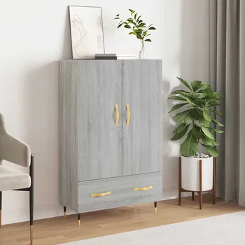 Příborník do zásuvky Nábytek XL Skříň highboard šedá sonoma 69,5 x 31 x 115 cm kompozitní dřevo 828218