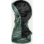 Zelená lesklá vesta s kapucí (B8130-10) odstíny zelené XL (42)